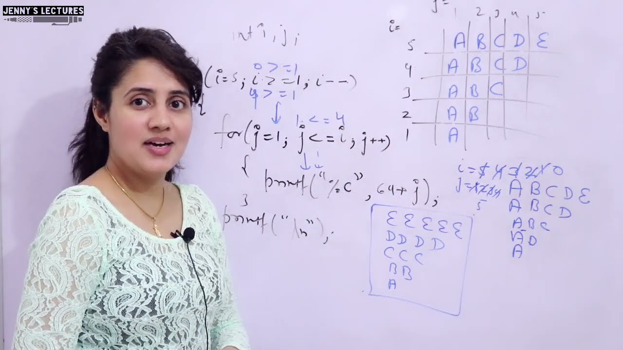 Ep13-Alphabet Pattern 2 | Printing Pattern in C | C Programming Tutorials